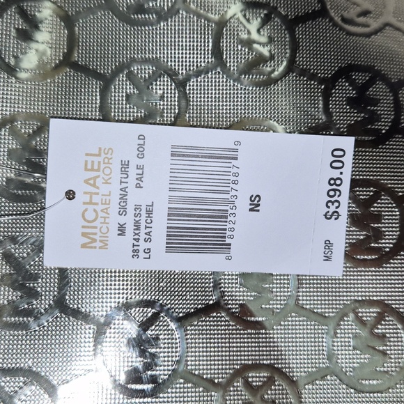 💛Brand New Gold Patent Large Michael Kors Signature Satchel - Picture 7 of 9